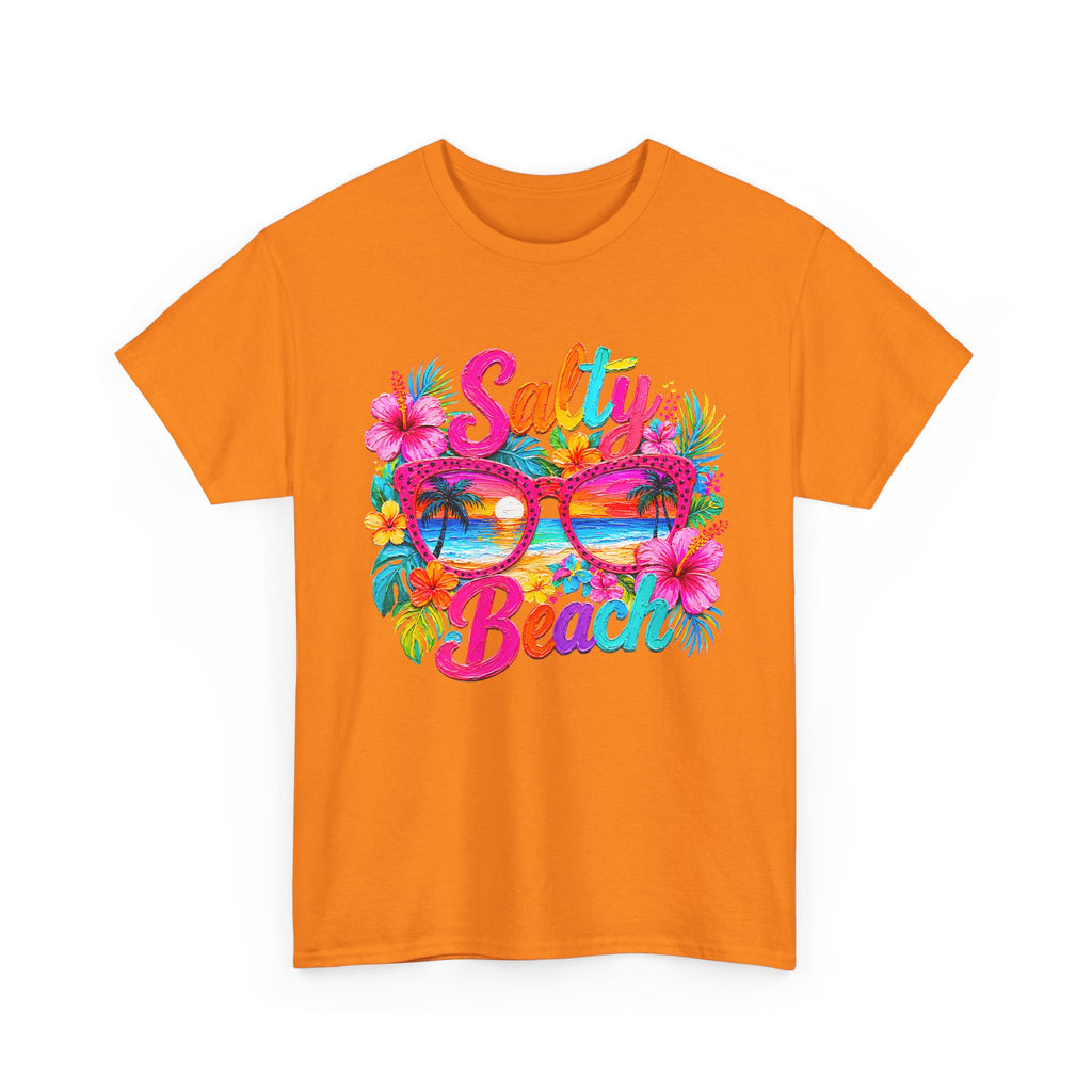 Salty Beach sunglasses floral design T-Shirt | tropical summer vibes