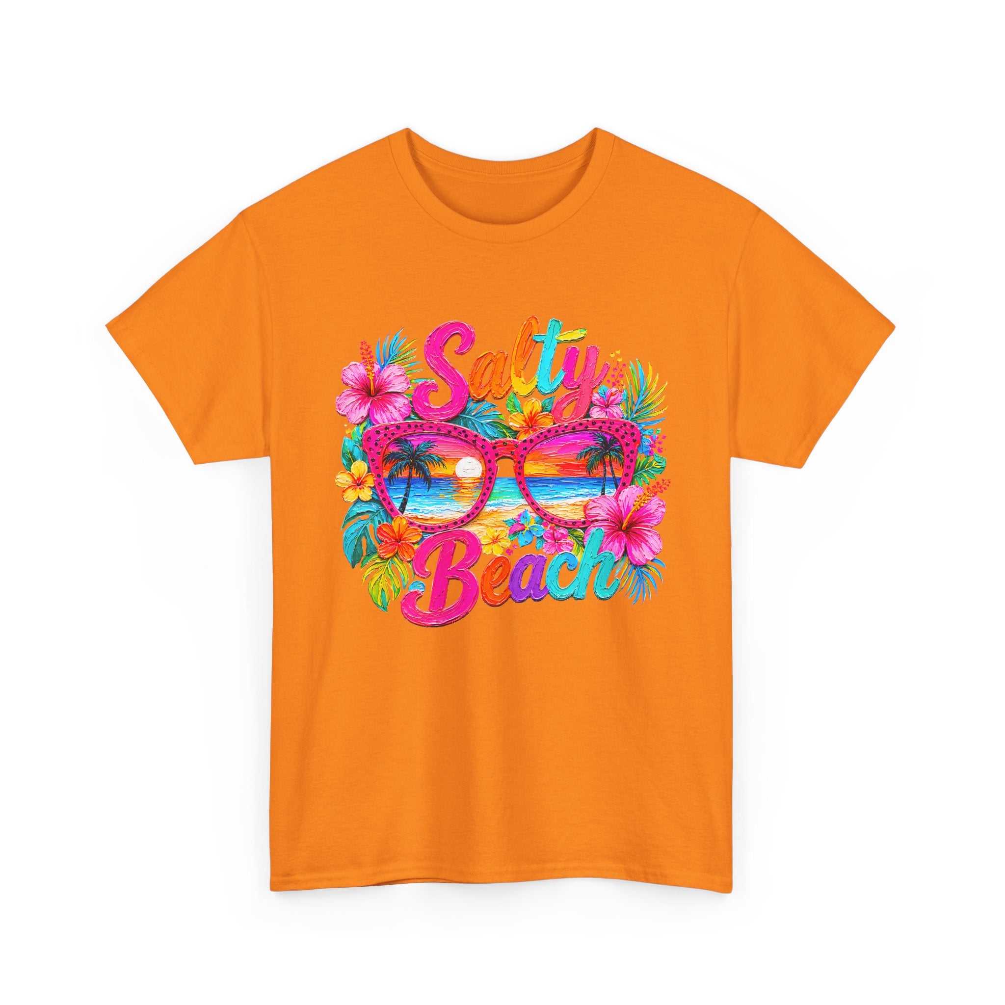 Salty Beach sunglasses floral design T-Shirt | tropical summer vibes