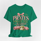 Pilates + Matcha Bonheur Tee — Yoga Mat & Matcha Fitness Shirt