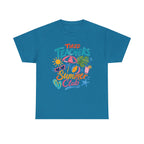 Teacher Summer Club T-Shirt — "Tired Teachers" Bright Beach Vacation Tee