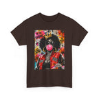 Afro Bubblegum Queen Tee | Street Art Graffiti Portrait, Crowned Woman