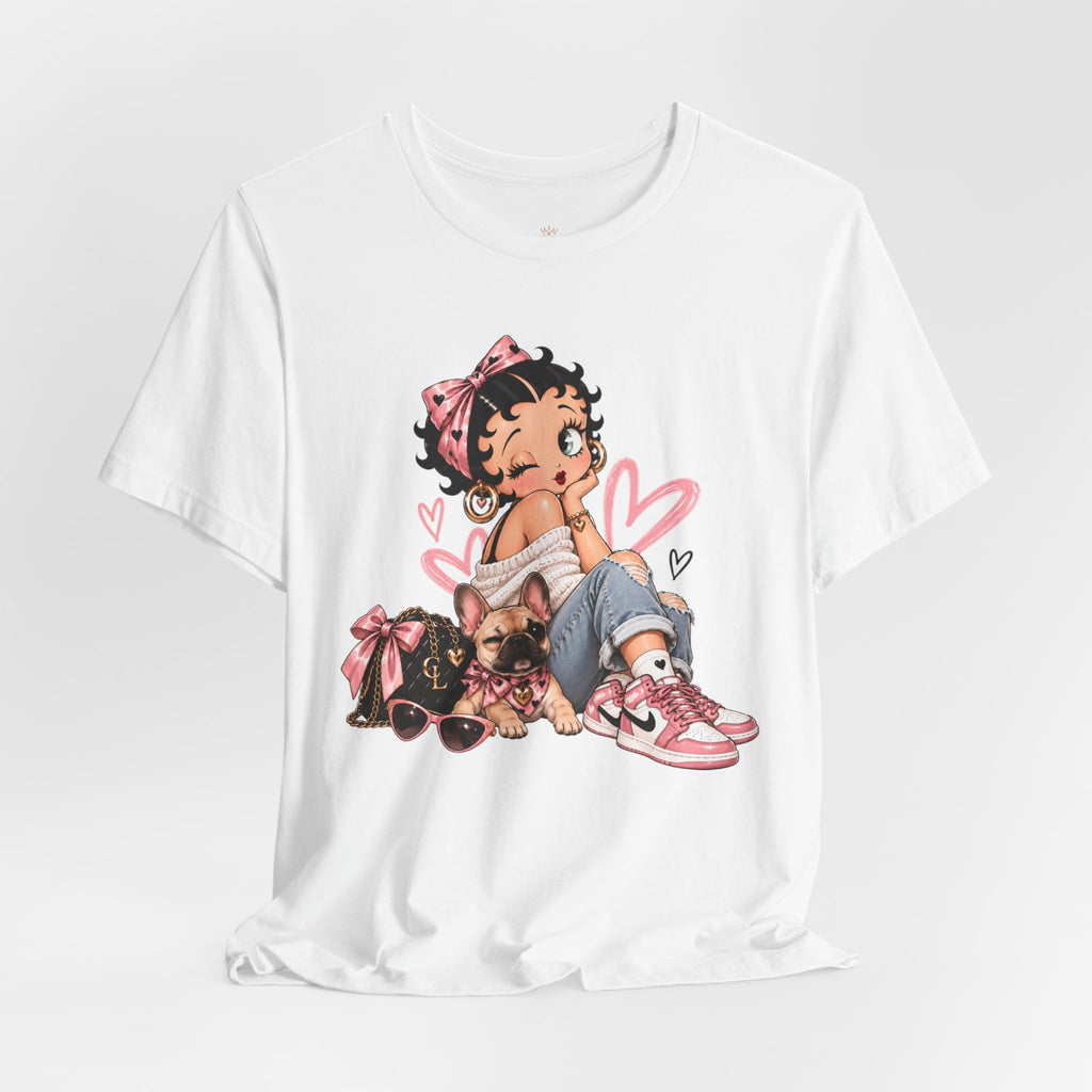 Betty Boop Pink Sneakers Graphic Tee
