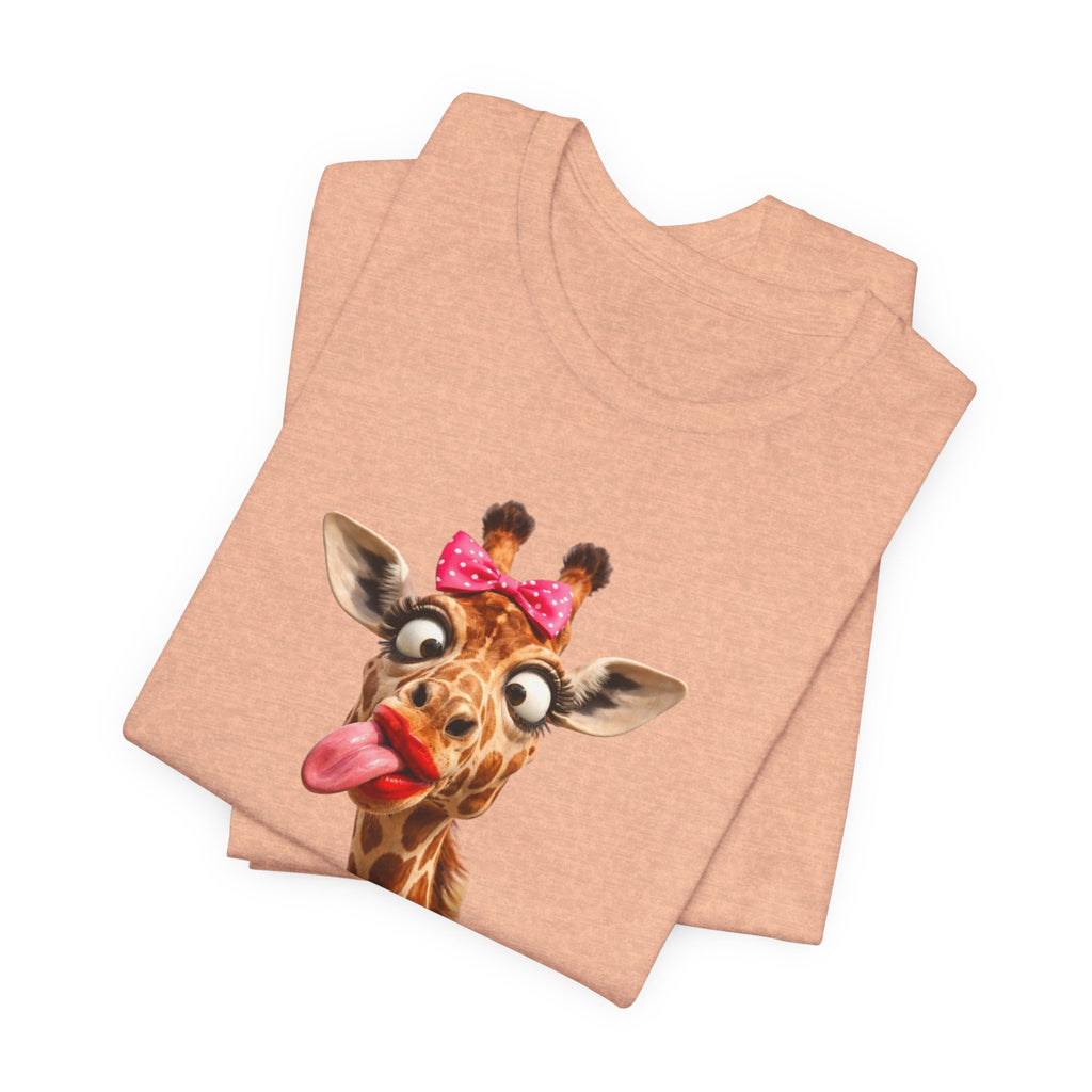 Funny Giraffe Tongue Tee — Cute Animal Graphic T-Shirt