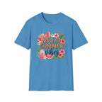 Hello Summer Vibes Watermelon Floral Leopard Print T-Shirt