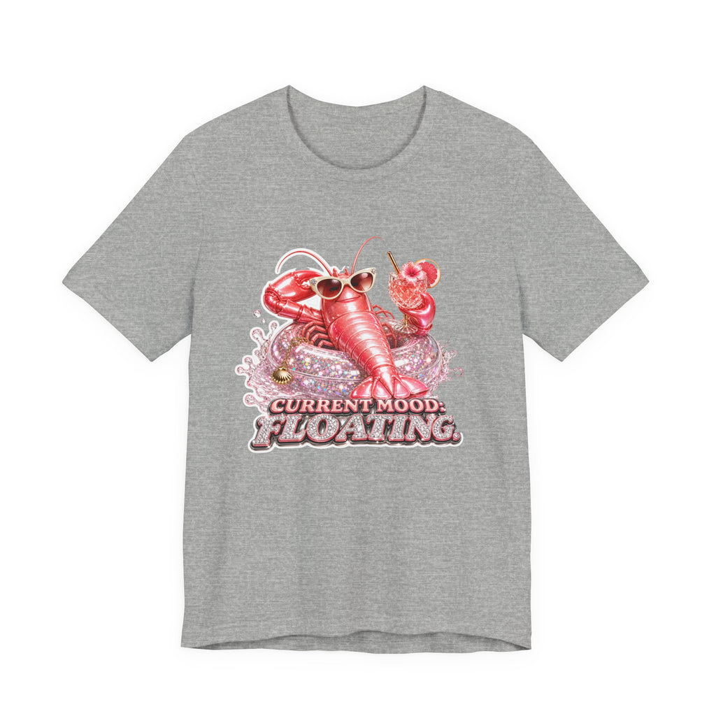 Floating Lobster Graphic Tee — "Current Mood: Floating" Summer Shirt