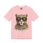 Leopard with Sunglasses Tee | Gold Chain Cheetah Graphic Shirt