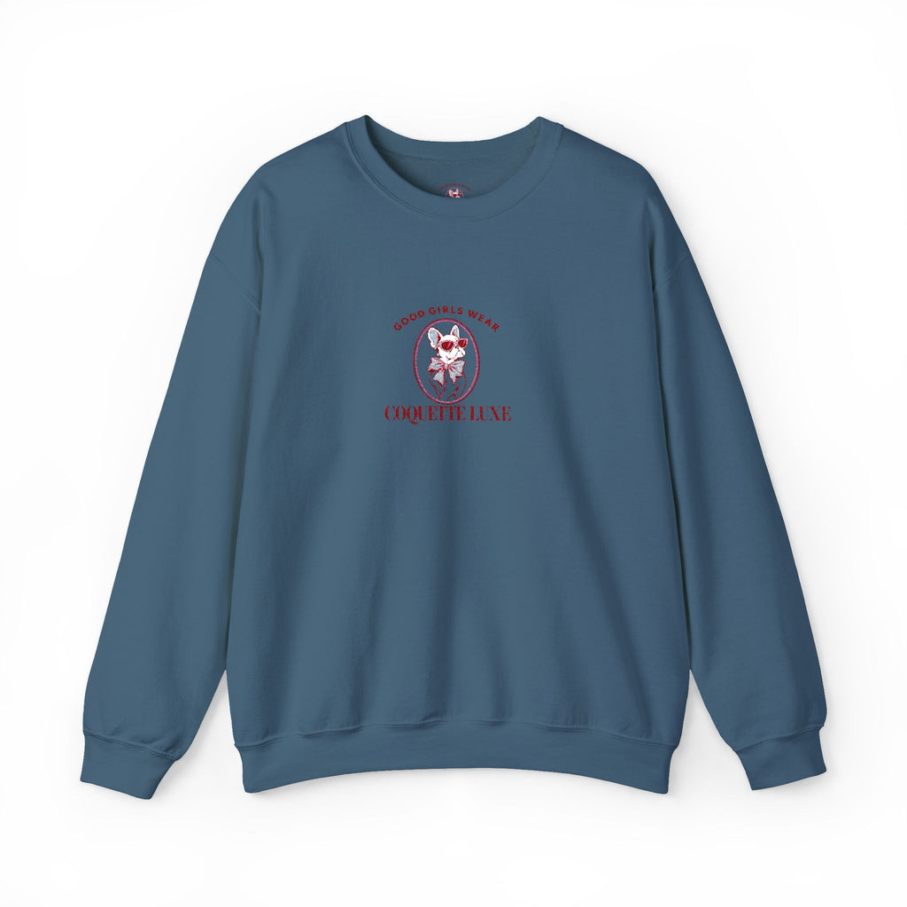 Good Girls Wear Coquette Luxe Embroidered Sweatshirt | Women's Crewneck