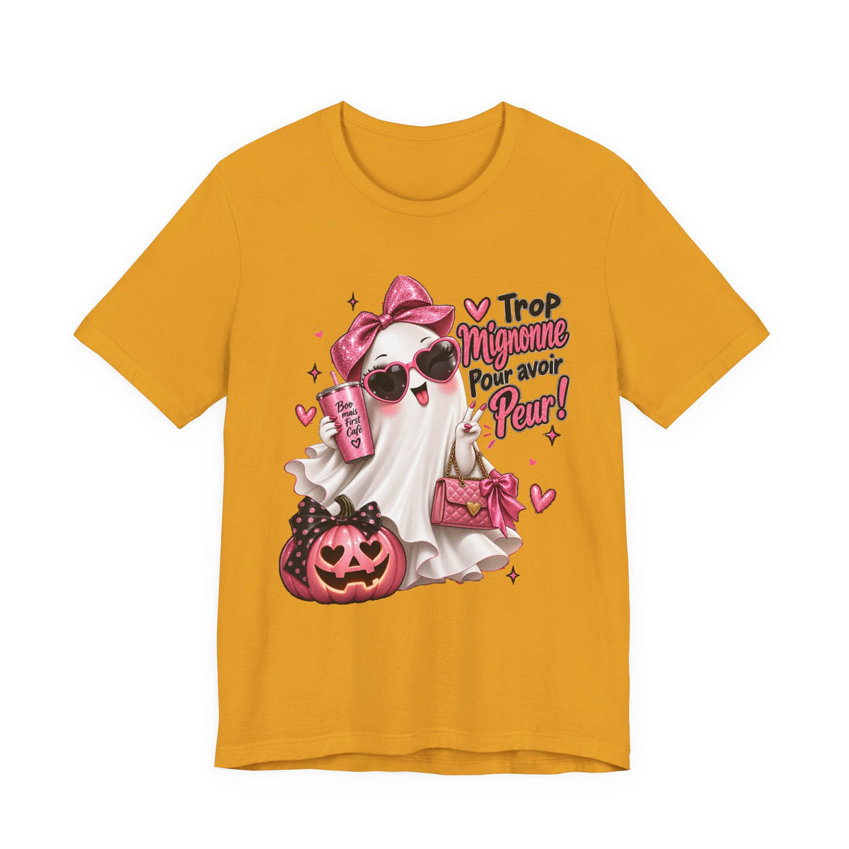 Cute Pink Ghost Halloween T-Shirt | Coquette Luxe