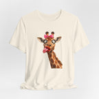 Funny Giraffe Tongue Tee — Cute Animal Graphic T-Shirt