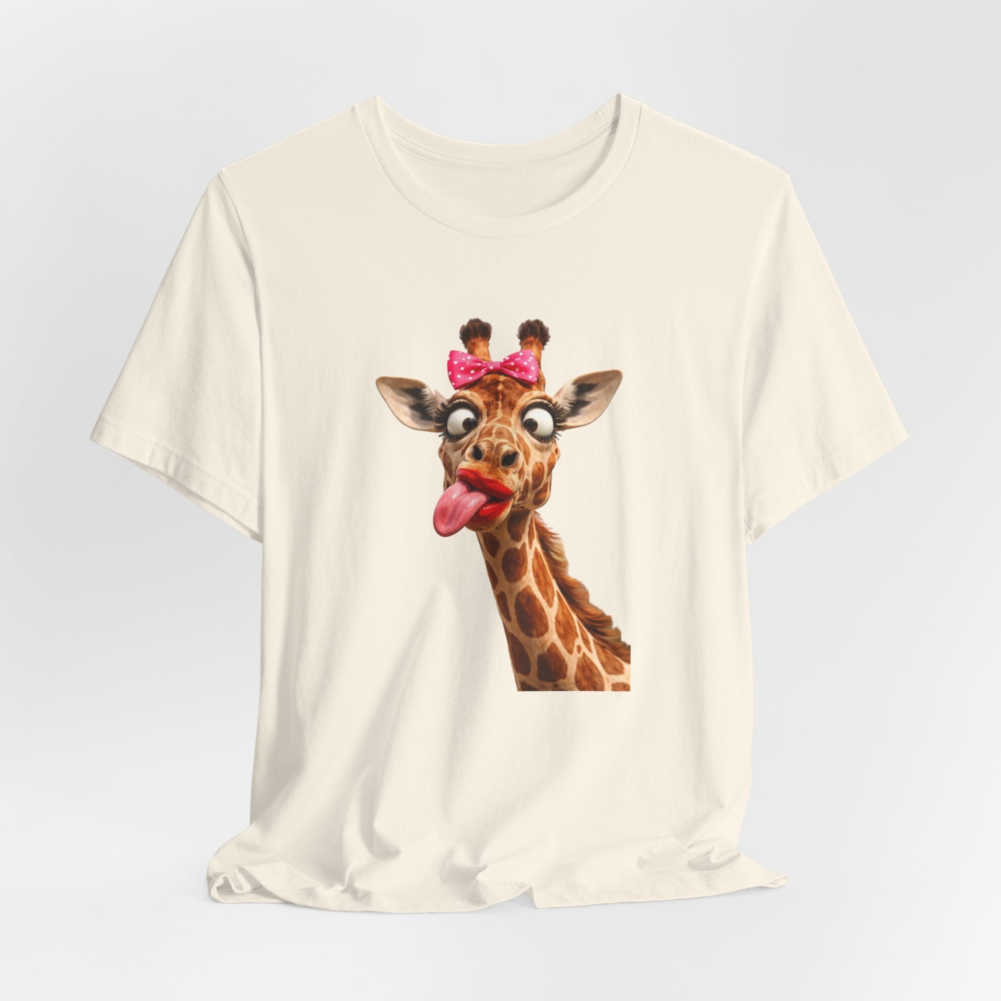 Funny Giraffe Tongue Tee — Cute Animal Graphic T-Shirt