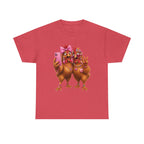 Two Chickens Taking Selfie T-Shirt | Funny Poultry Illustration