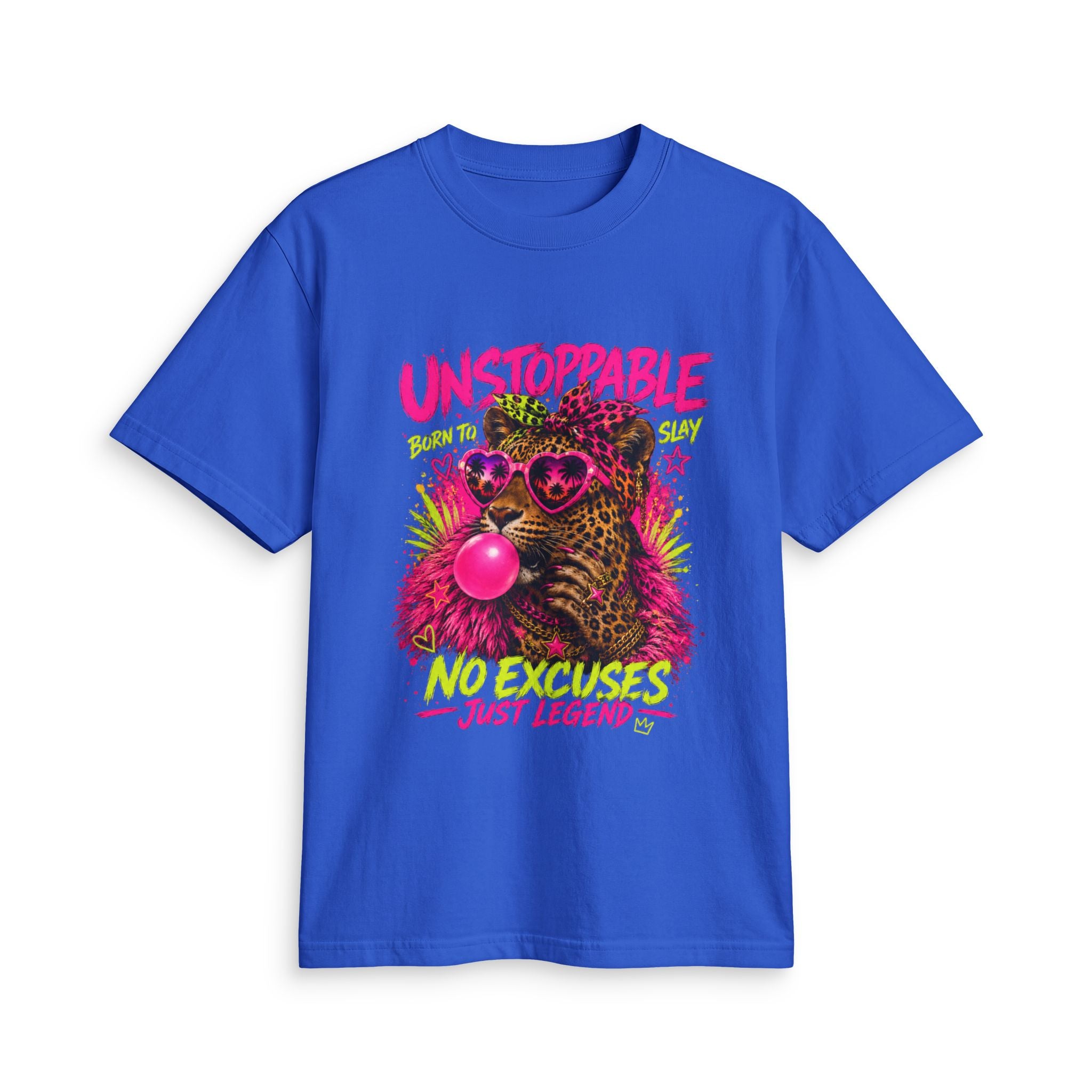 Unstoppable Leopard Bubblegum T-Shirt | No Excuses Just Legend
