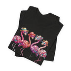 Hello Summer Flamingos T-Shirt | Pink Flamingo Beach Graphic Tee