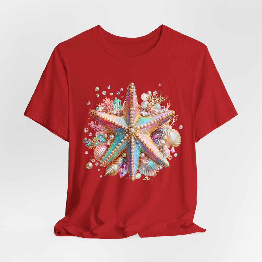 Colorful Starfish Tee | Beach Seashell Ocean Graphic Shirt