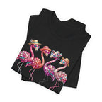 Hello Summer Flamingos T-Shirt | Pink Flamingo Beach Graphic Tee