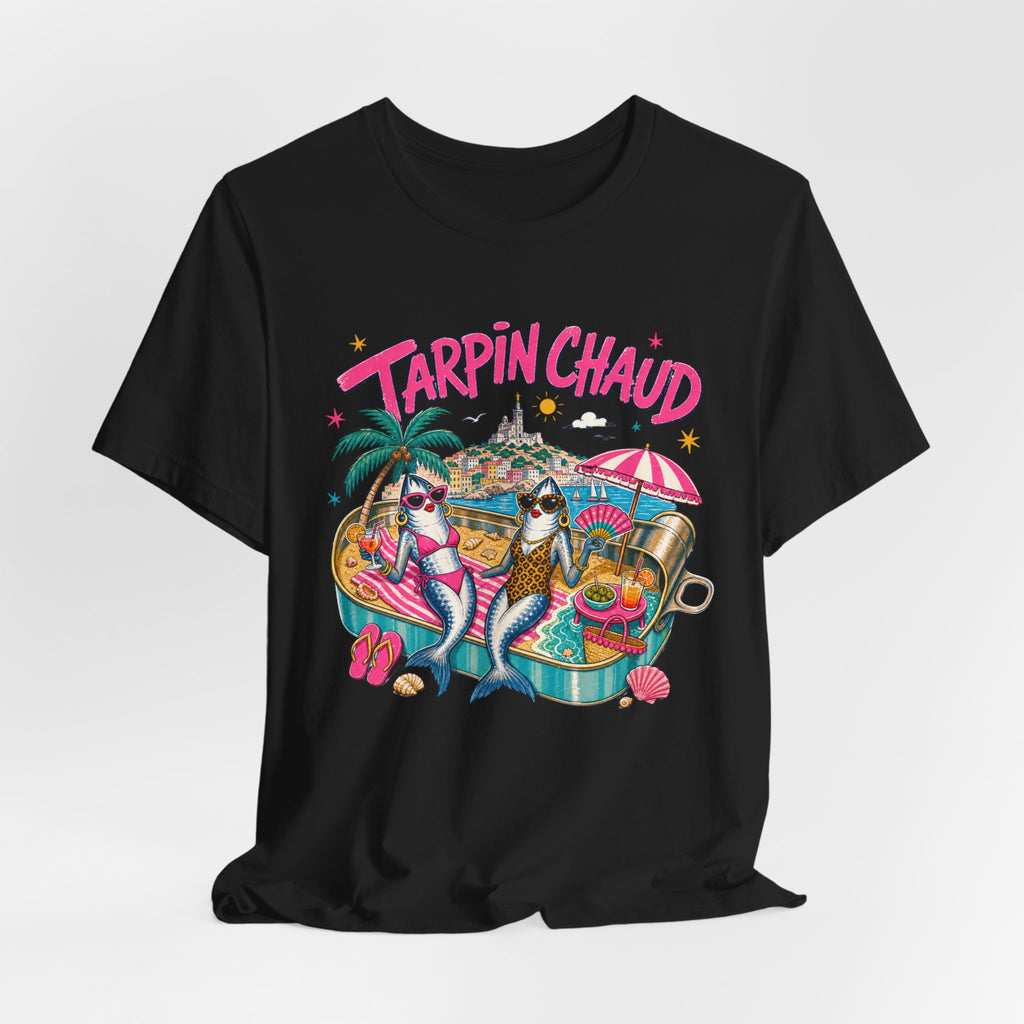 T-shirt – Tee-shirt graphique « Tarpin Chaud » ambiance tropicale plage