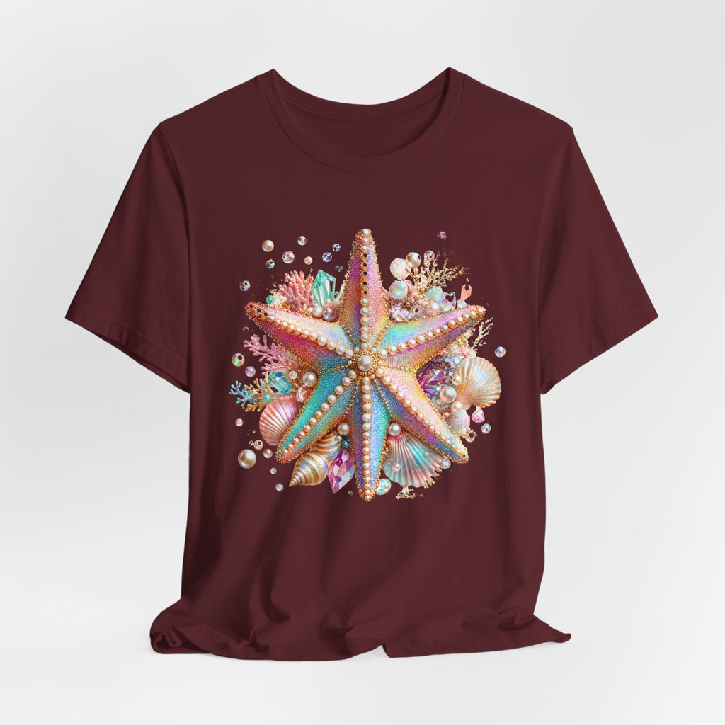 Colorful Starfish Tee | Beach Seashell Ocean Graphic Shirt