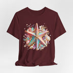 Colorful Starfish Tee | Beach Seashell Ocean Graphic Shirt