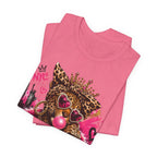Too Glam To Care Tee — Leopard Crown Cat Graphic Shirt