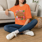Hello Summer Vibes Watermelon Floral Leopard Print T-Shirt