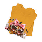 Spooky Mama T-Shirt — Cute Halloween Leopard Pumpkin Graphic Tee for Moms