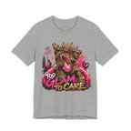 Too Glam To Care Tee — Leopard Crown Cat Graphic Shirt