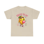 Squeeze The Day Lemon Graphic Tee | Retro Cartoon Fruit Shirt