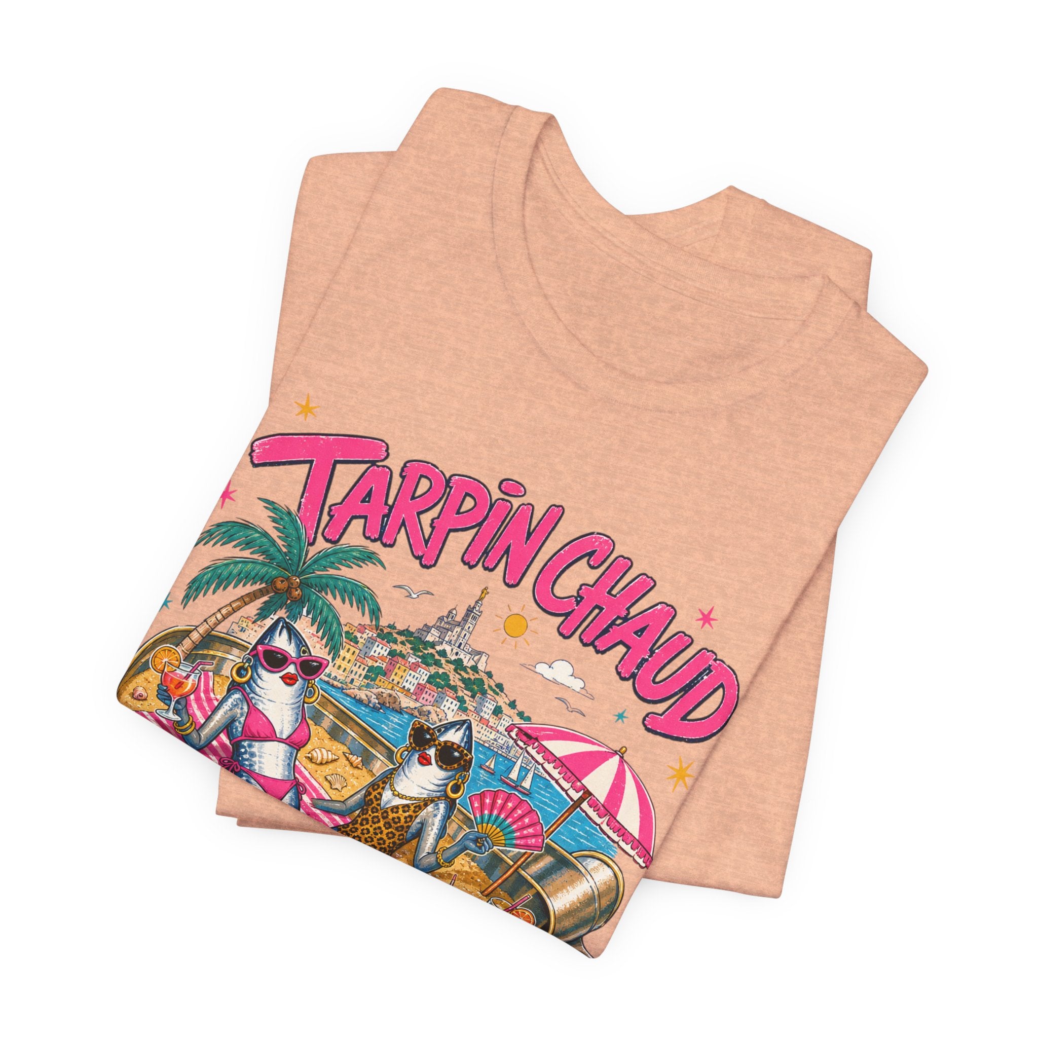 T-shirt – Tee-shirt graphique « Tarpin Chaud » ambiance tropicale plage