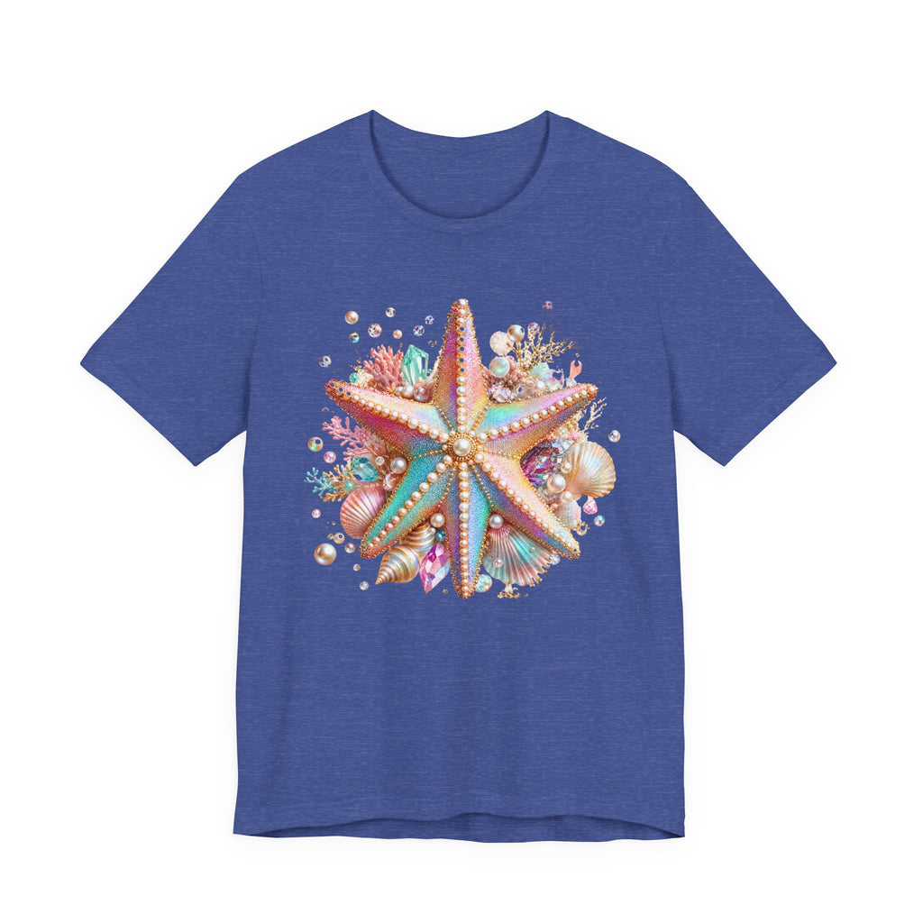 Colorful Starfish Tee | Beach Seashell Ocean Graphic Shirt