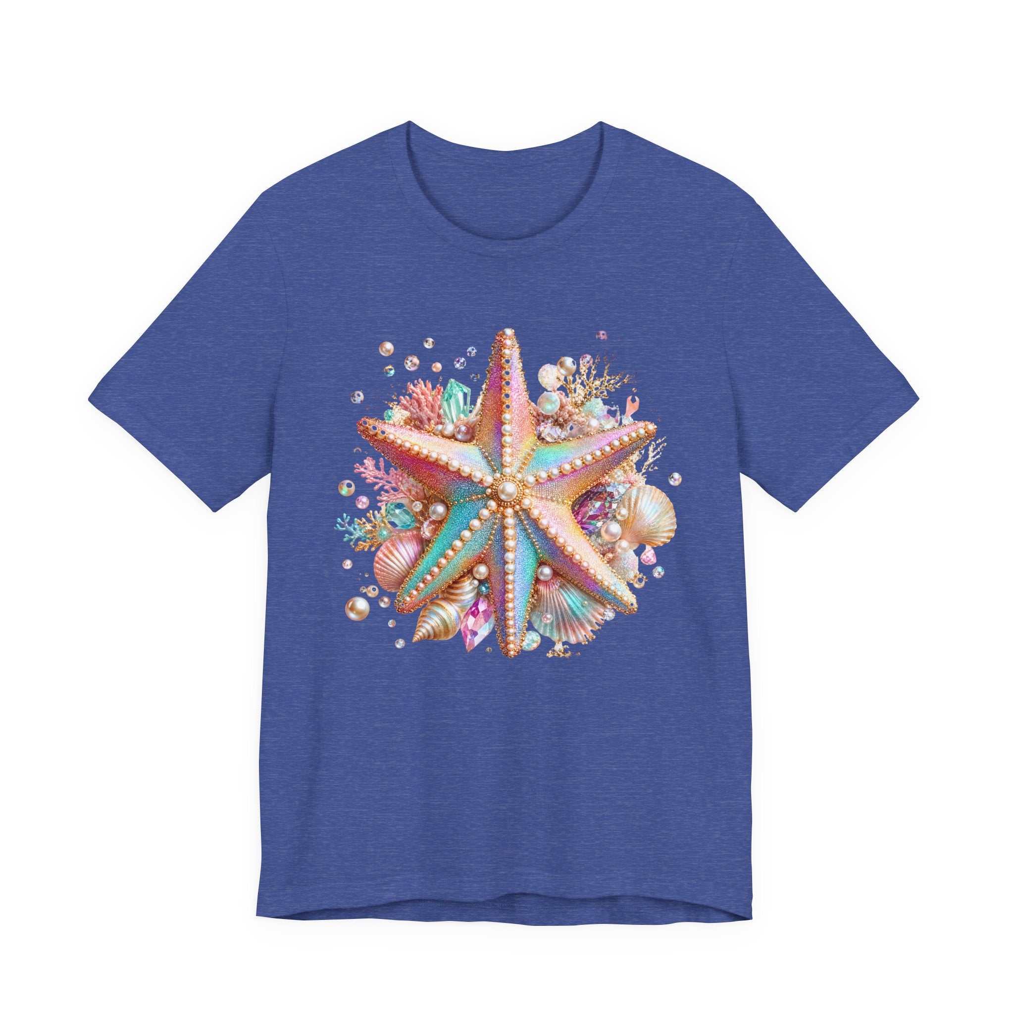 T-shirt Étoile de mer Colorée | T-shirt Graphique Plage Coquillage Océan