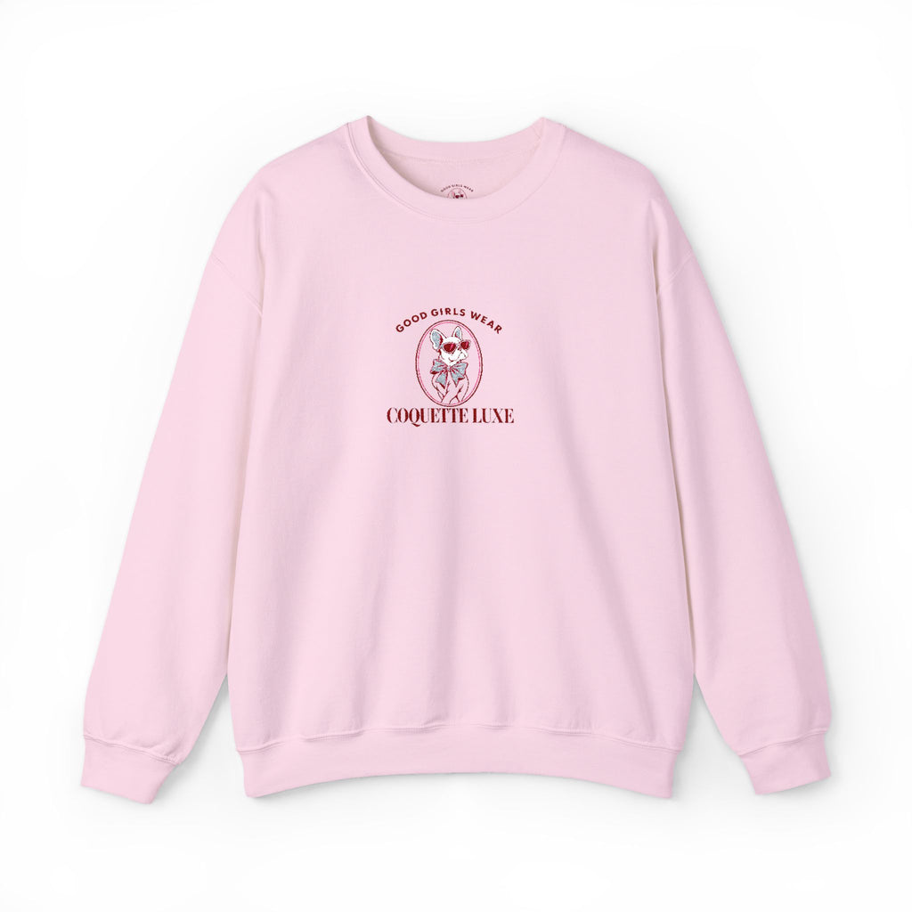 Good Girls Wear Coquette Luxe Embroidered Sweatshirt | Women's Crewneck