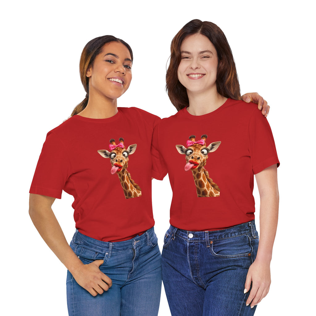 Funny Giraffe Tongue Tee — Cute Animal Graphic T-Shirt