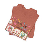 In My Class We Learn We Grow Teacher Illustration T-Shirt | School Icons