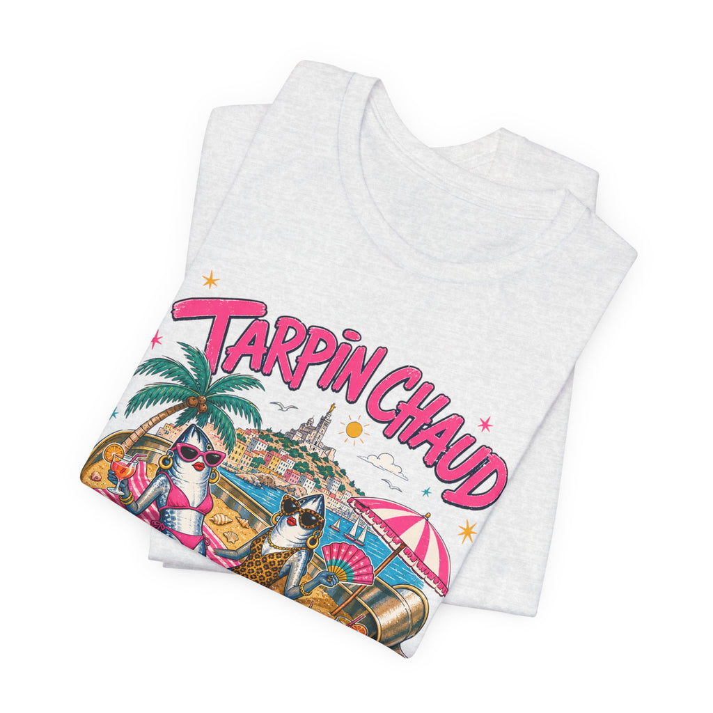 T-shirt – Tee-shirt graphique « Tarpin Chaud » ambiance tropicale plage
