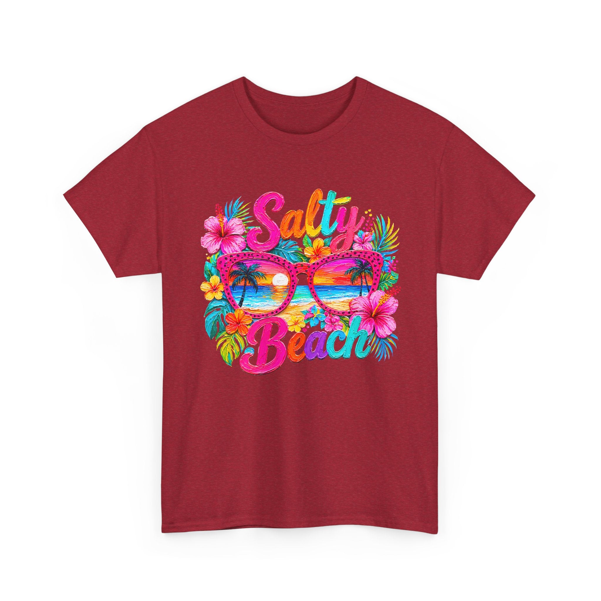 Salty Beach sunglasses floral design T-Shirt | tropical summer vibes