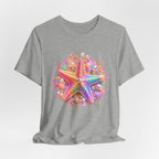 Rainbow Starfish T-Shirt | Colorful Seashell Beach Art