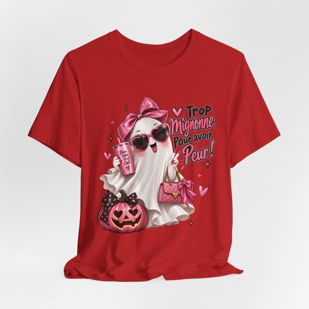 Cute Pink Ghost Halloween T-Shirt | Coquette Luxe