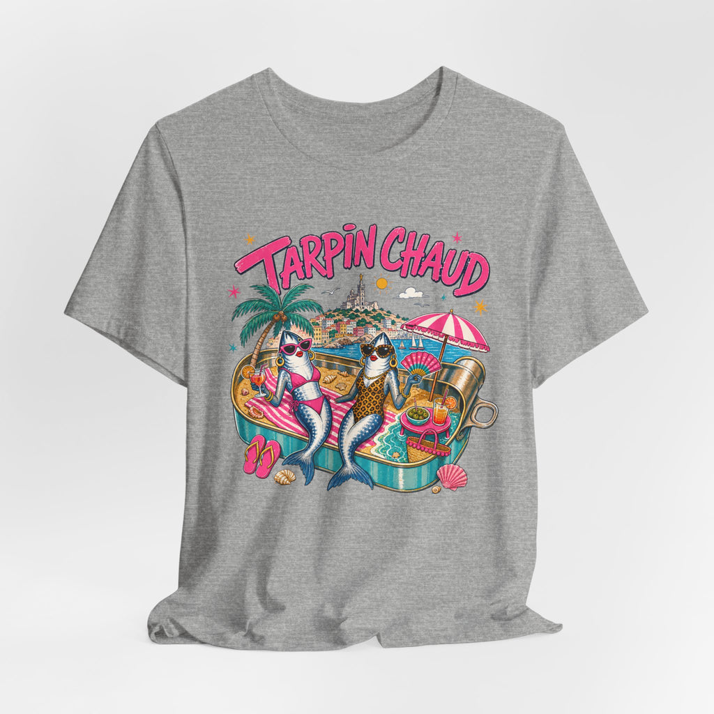 T-shirt – Tee-shirt graphique « Tarpin Chaud » ambiance tropicale plage