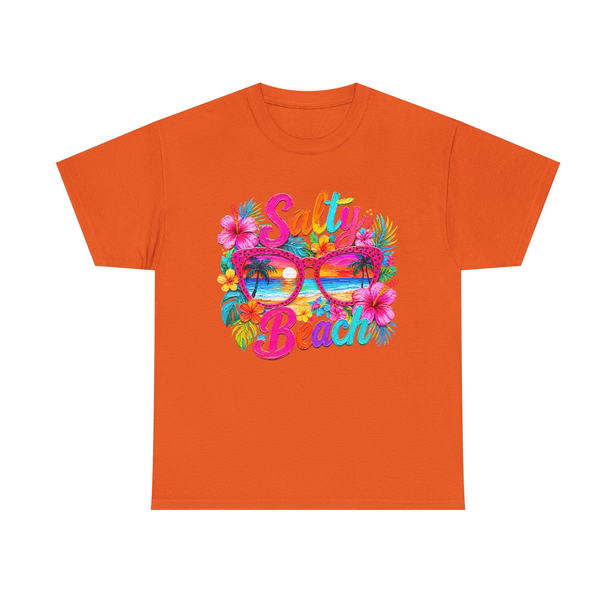 Salty Beach sunglasses floral design T-Shirt | tropical summer vibes