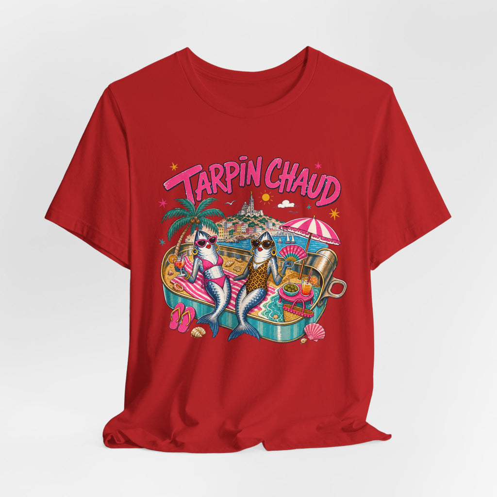 T-shirt – Tee-shirt graphique « Tarpin Chaud » ambiance tropicale plage