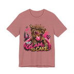 Too Glam To Care Tee — Leopard Crown Cat Graphic Shirt