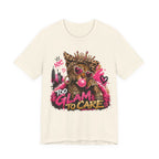 Too Glam To Care Tee — Leopard Crown Cat Graphic Shirt