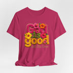 God Is Good all the time T-Shirt | Floral Retro Typography