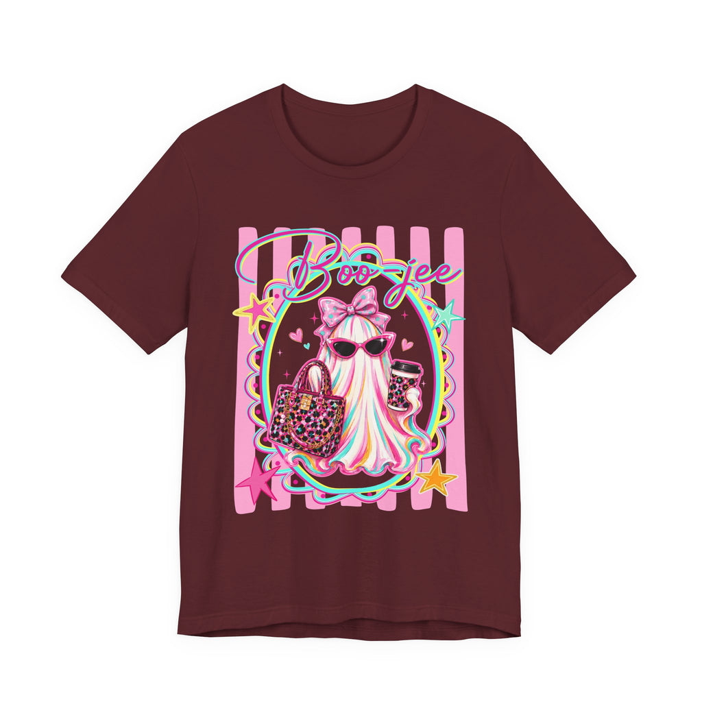 Boo-Jee Ghost Tee — Kawaii Fashion Ghost Graphic T-Shirt with Purse & Coffee