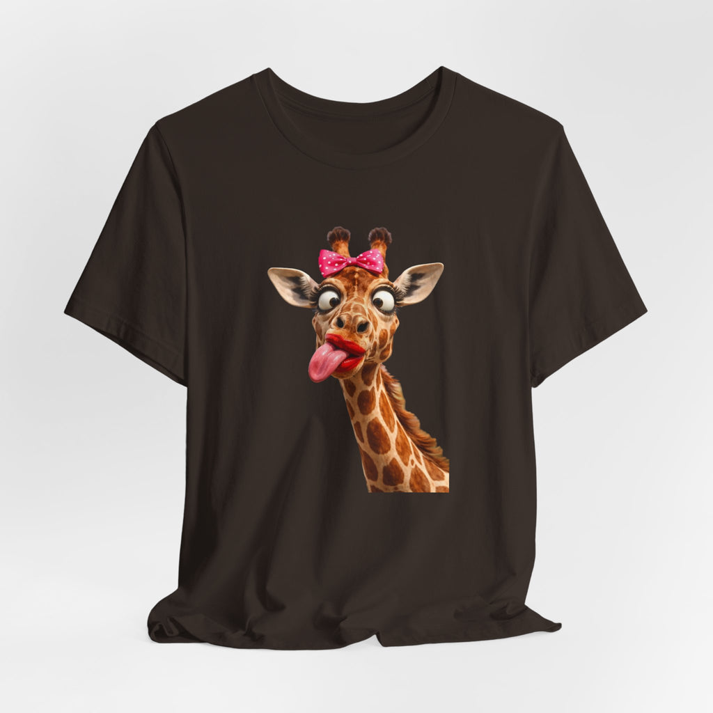 Funny Giraffe Tongue Tee — Cute Animal Graphic T-Shirt