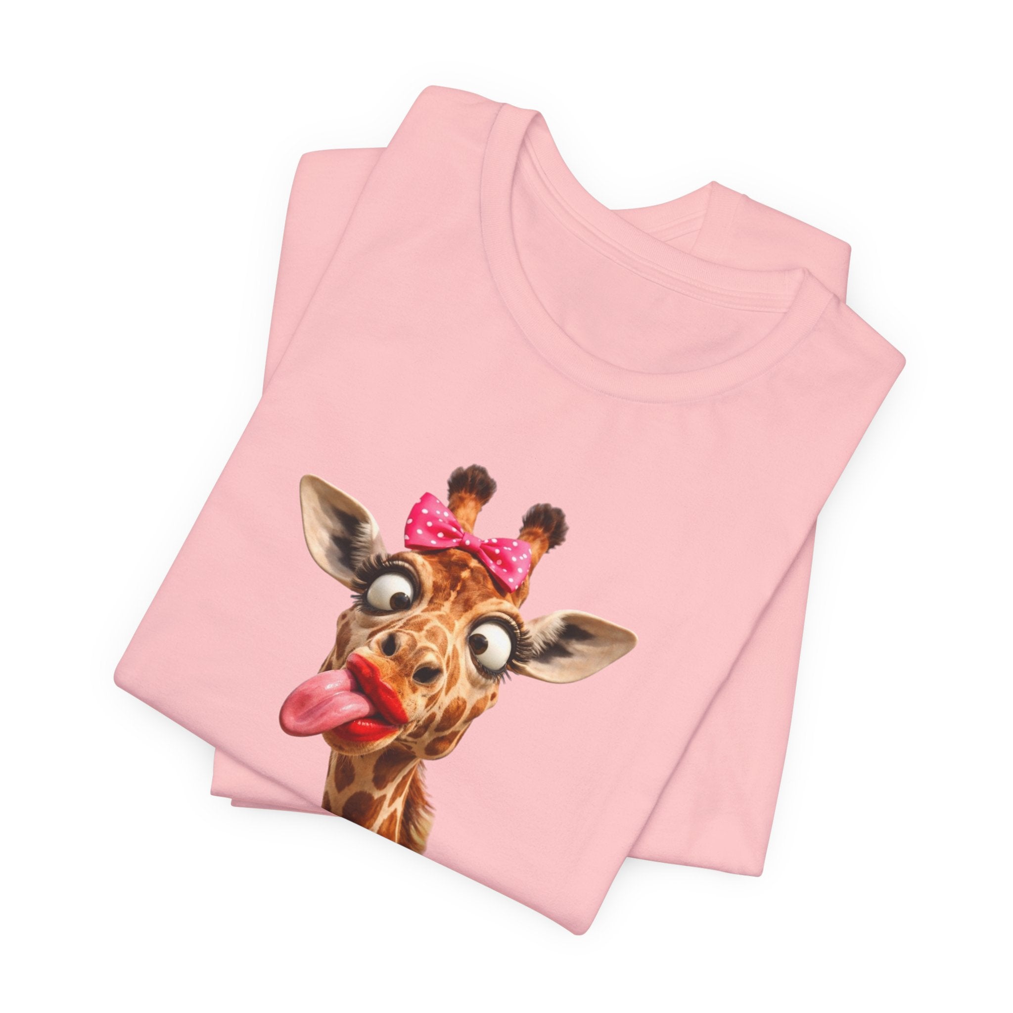Funny Giraffe Tongue Tee — Cute Animal Graphic T-Shirt