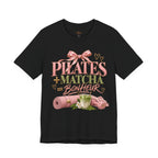 Pilates + Matcha Bonheur Tee — Yoga Mat & Matcha Fitness Shirt