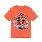 Halloween Cow T-Shirt — "Too Cute to Haunt" Cute Witch Cow Graphic Tee