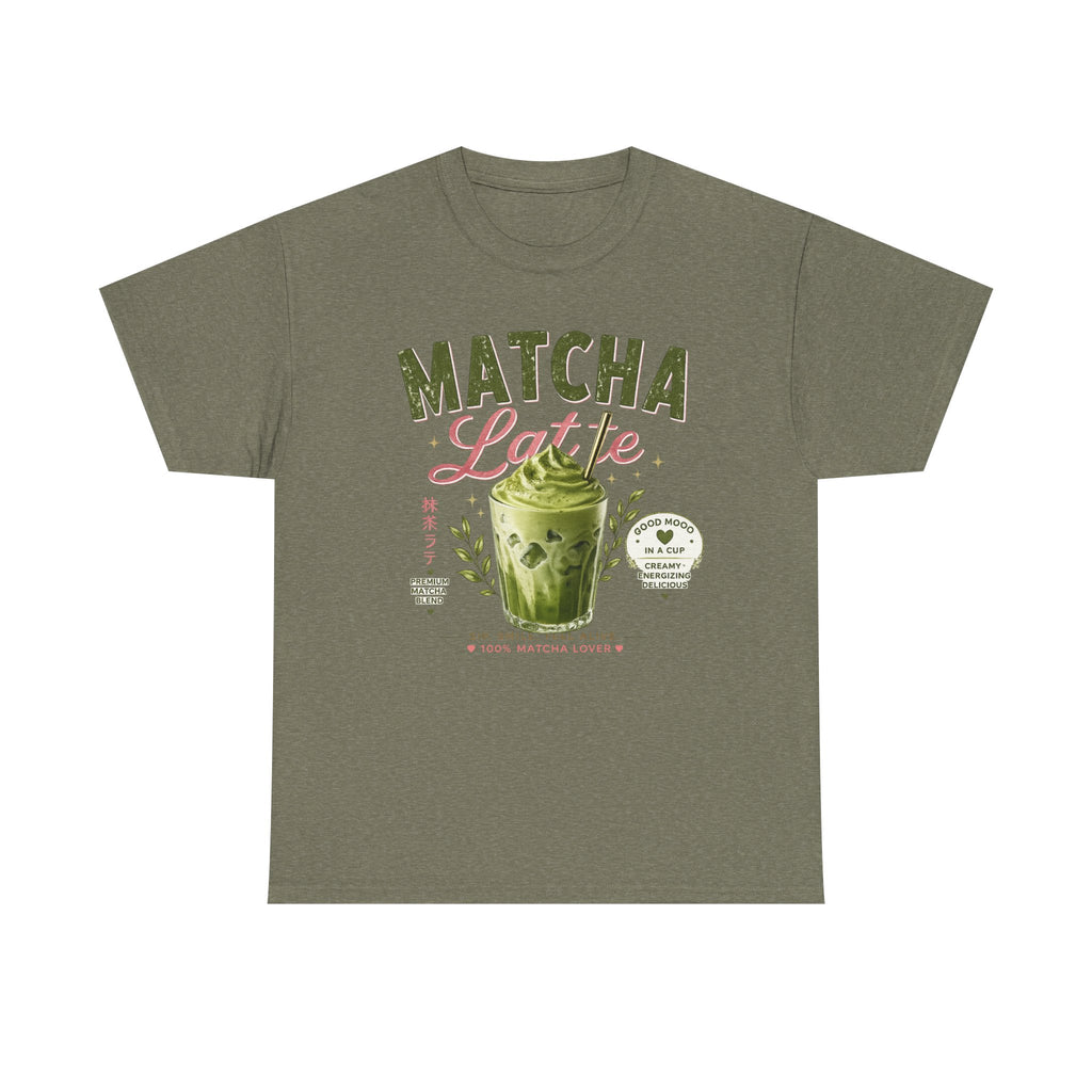 Matcha Latte T-Shirt | Iced Matcha Cup Graphic, Green Tea Tee