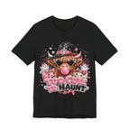 Halloween Cow T-Shirt — "Too Cute to Haunt" Cute Witch Cow Graphic Tee